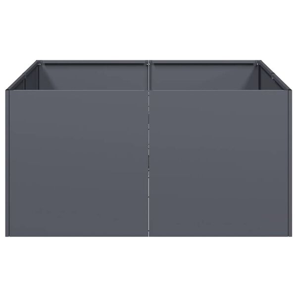 vidaXL Plantenbak 80x80x40 cm koudgewalst staal antracietkleurig