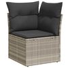 vidaXL Tuin Sofa Set met kussen 8 pcs Lichtgrijs poly rattan