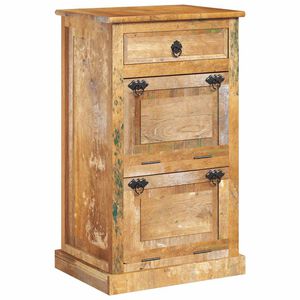 vidaXL Schoenenkast met lade 4-laags massief gerecycled hout