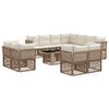 vidaXL Tuinbankenset 12 st Beige poly rattan