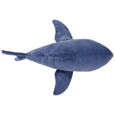 vidaXL Knuffel witte haai pluche blauw en wit