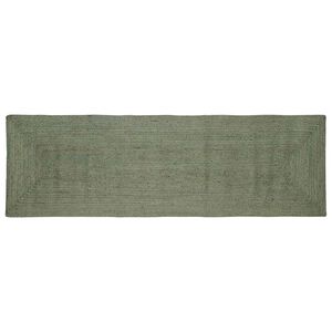 vidaXL Vloerkleden Rechthoekig Olijfgroen 80 x 300 cm Jute