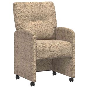 vidaXL Eetkamerstoelen met Wieltjes 2 pcs Lichtgrijs 57 x 67 x 95 cm