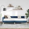 vidaXL Hoekbedframe met hoofdeinde Blauw 90 x 200 cm Stof