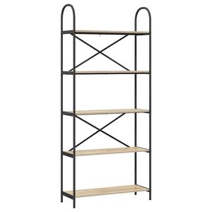 vidaXL Boekenkast 5-laags 80 x 30 x 183 cm Bewerkt hout Sonoma Eiken