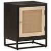vidaXL Dressoir 55x30x76 cm massief mangohout en ijzer zwart