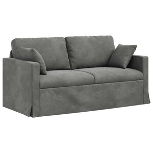 vidaXL Bank Donkergrijs 158 x 78 x 80 cm Fluweel