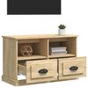 vidaXL Tv-meubel 80x35x50 cm bewerkt hout sonoma eikenkleurig
