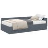 vidaXL Hoekbedframe met Matras 2 st Donkergrijs 100 x 200 cm Fluweel