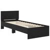 vidaXL Bedframe met hoofdeinde Zwart Eiken 75 x 190 cm Bewerkt hout
