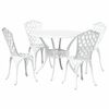 vidaXL Tuin eettafelset 5 st Wit Aluminium