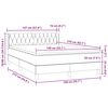 vidaXL Boxspring met matras fluweel zwart 140x210 cm