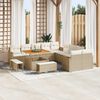 vidaXL Tuin Sofa Set met kussen 13 pcs Beige Poly riet