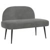 vidaXL Beklede bank met rugleuning Donkergrijs 110 x 60 x 76 cm