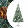vidaXL Kunstkerstboom Groen 210 cm PVC en Staal