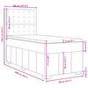 vidaXL Boxspring met matras stof donkergrijs 80x200 cm