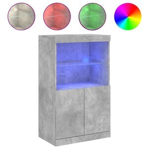 vidaXL Dressoir met LED-verlichting 60,5x37x100 cm betongrijs