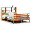 vidaXL Bed met boekenkast zonder matras grenenhout wasbruin 120x190 cm