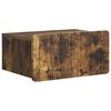 vidaXL Wandbeugel Bedkast Gerookt eiken 49 x 34,5 x 24 cm Bewerkt hout