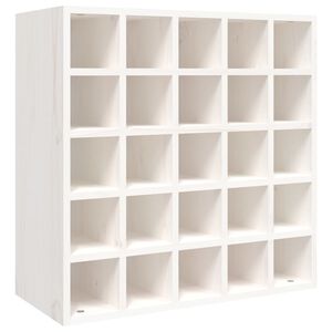 vidaXL Wijnkast Wit 56x25x56 cm Massief grenenhout