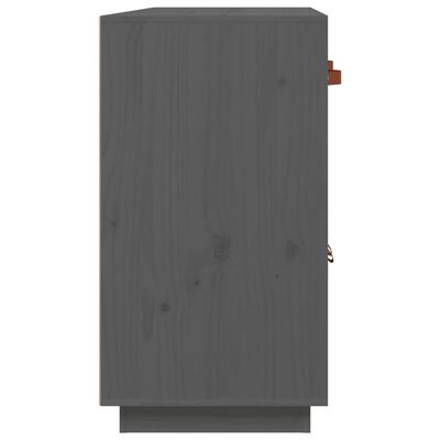 vidaXL Dressoir 98,5x40x75 cm massief grenenhout grijs
