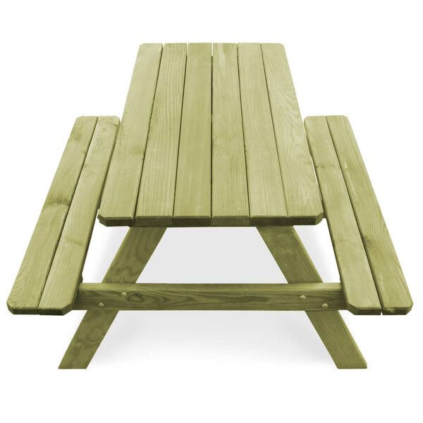vidaXL Picknicktafel met banken 90x90x58 cm ge&iuml;mpregneerd grenenhout