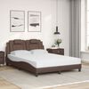 vidaXL Bed "Viana" met matras kunstleer bruin 140x200 cm
