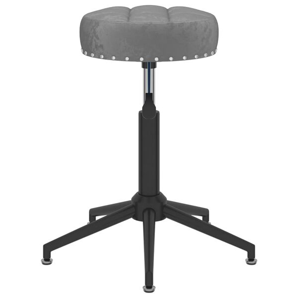 vidaXL Kantoorstoel draaibaar fluweel donkergrijs