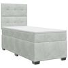 vidaXL Boxspringbed met matras Lichtgrijs 80 x 200 cm Fluweel