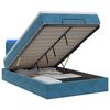 vidaXL Ottoman Bed met Matrassen en LED Donkerblauw 120 x 200 cm