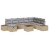 vidaXL Tuin Sofa Set 9 st Beige poly rattan