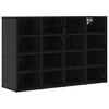 vidaXL Schoenenkast Zwart Eiken 103 x 30 x 67 cm Bewerkt hout