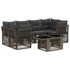 vidaXL Tuinbankenset 7 st Grijs poly rattan