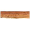 vidaXL Wandschap rechthoekig natuurlijke rand 120x30x3,8 cm acaciahout