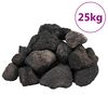 vidaXL Lavastenen 25 kg 5-8 cm zwart