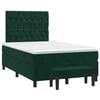 vidaXL Boxspring met matras fluweel donkergroen 120x190 cm