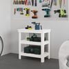 vidaXL Werkbank 78,5x50x80 cm massief grenenhout wit