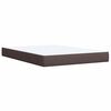 vidaXL Boxspring met matras stof donkerbruin 140x190 cm