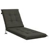 vidaXL Ligstoel Kussen GEMERT 100% Polyester Antraciet 190 x 50 x 9 cm