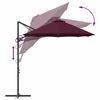 vidaXL Parasol Bordeaux Rood 372 x 198 x 243 cm Polyester en Aluminium