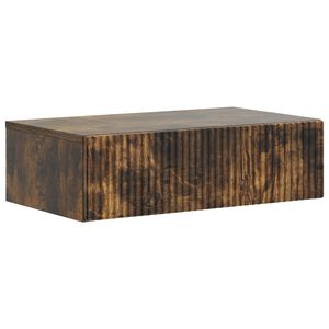 vidaXL Wandmontage Zijtafel Gerookt eiken 59 x 34,5 x 17 cm