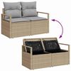 vidaXL Tuin Sofa Set met kussen met opslag 6 pcs Beige poly rattan