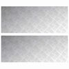 vidaXL Trap Tread 2 st 100 x 40 cm Zilver Aluminium Rechthoekig