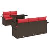vidaXL Tuin Sofa Set met kussen 6 pcs Bruin poly rattan