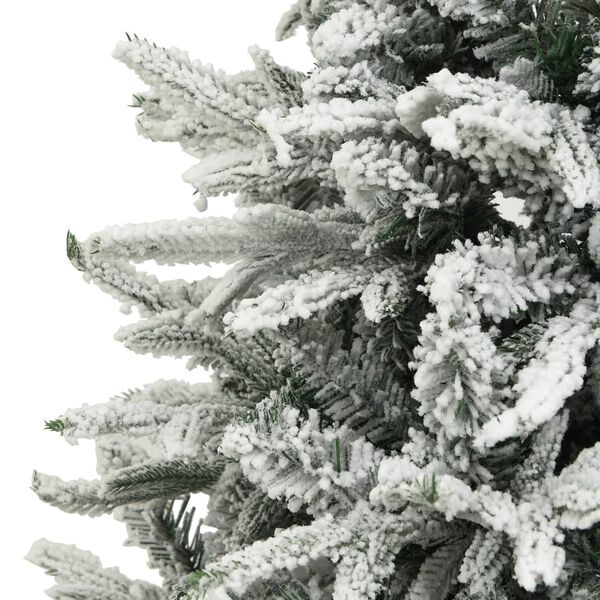 vidaXL Kunstkerstboom met sneeuwvlokken 240 cm PVC en PE groen