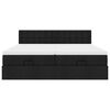 vidaXL Ottoman bed met matrassen en LED's 160x200cm stof zwart