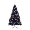 vidaXL Kunstmatig Voorverlicht Kerstboom met 300 LED Zwart 180 cm PVC