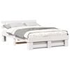 vidaXL Bedframe met hoofdeinde Wit 150 x 200 cm Massief grenenhout