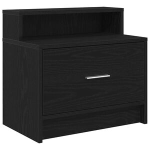 vidaXL Nachtkastje met lade 51x31x47 cm zwart eikenkleurig