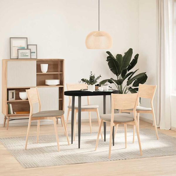 vidaXL Tafelblad 80x40x4 cm ovaal massief eikenhout donkerbruin